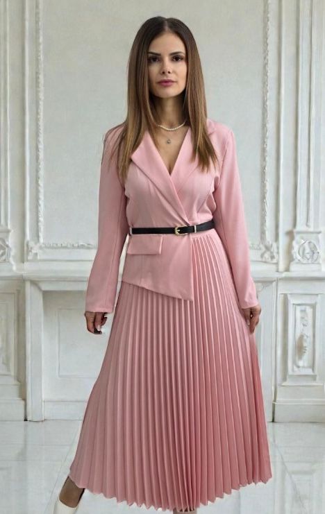 Rochie plisata cu sacou Lara