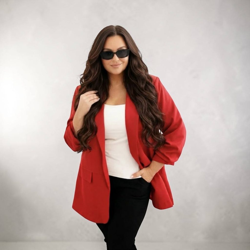 Sacou croi larg cu maneci incretite Elaina XL/XXL