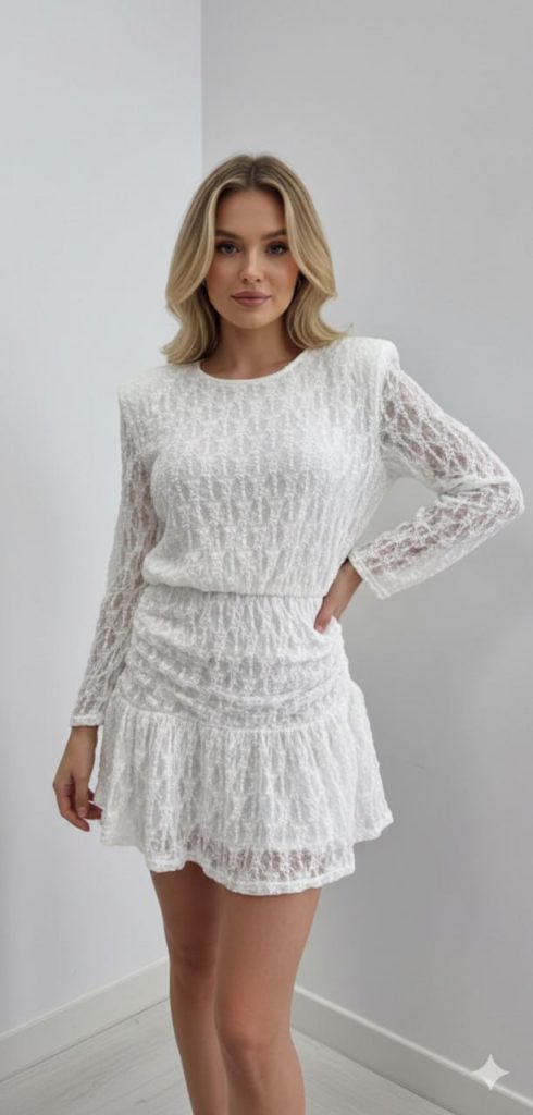 Rochie din dantela cu pantaloni pe dedesubt Ramona