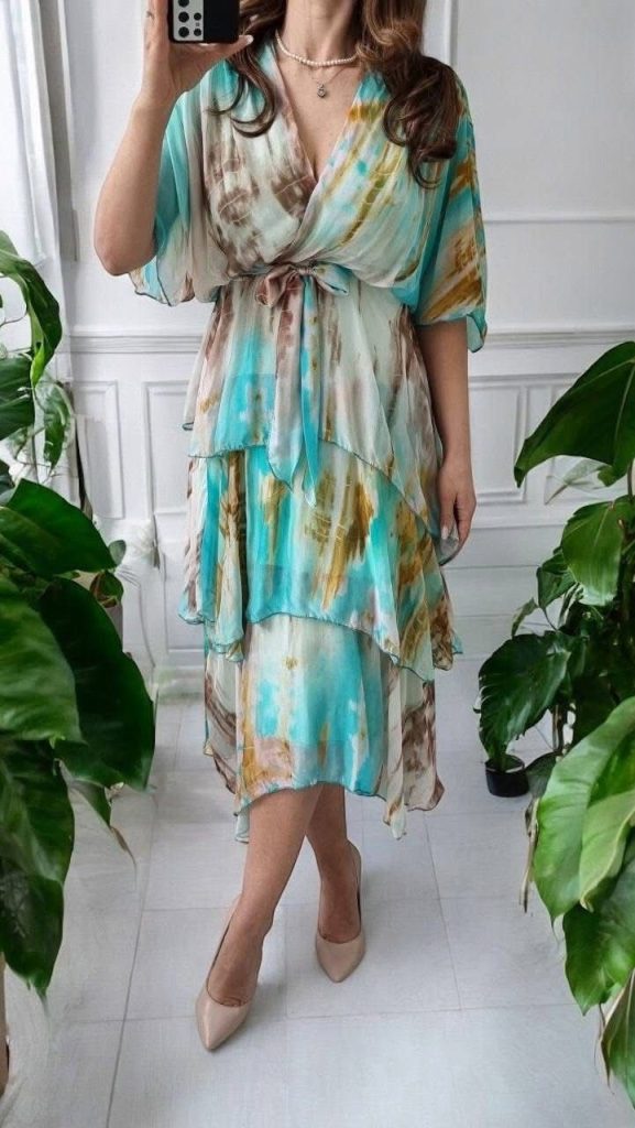 Rochie diafana din matase Laura