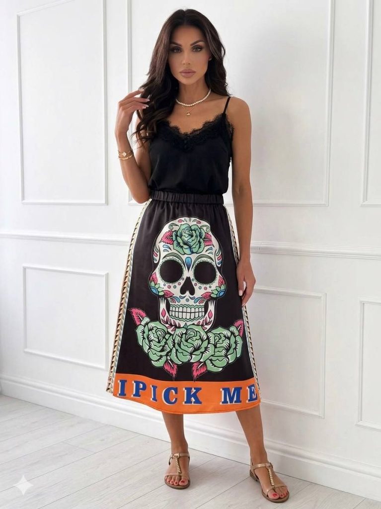 Fuste cu buzunare La Catrina
