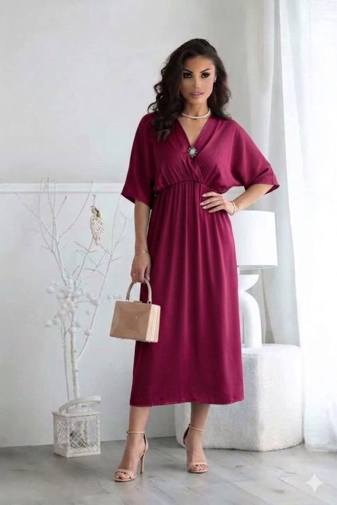 Rochie din satin Anabella