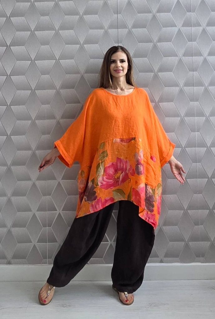 Bluza oversize din in 100% Flory