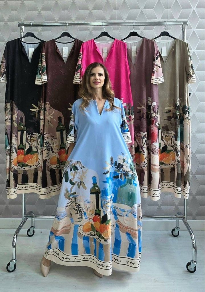 Rochie din satin cu maneca Summer